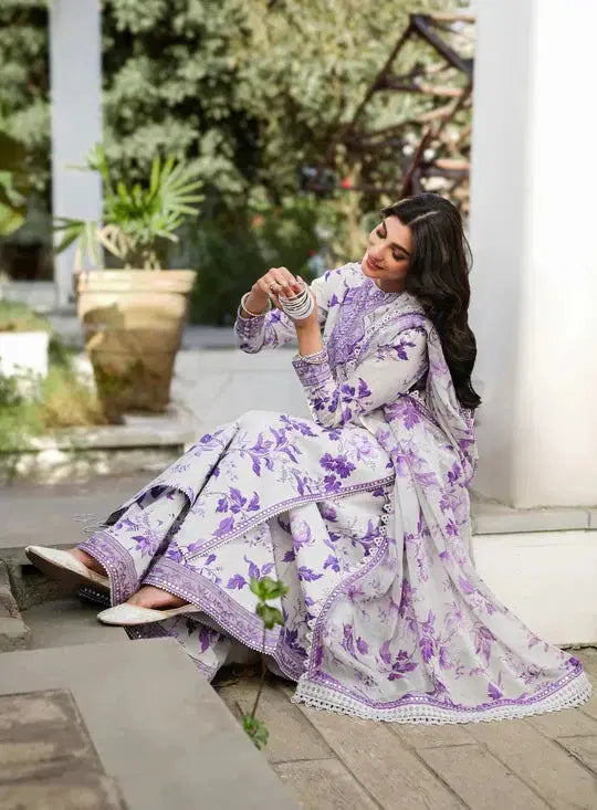 UNSTICH PRINTED LAWN EMBROIDERY DRESS 3 PIECE -518