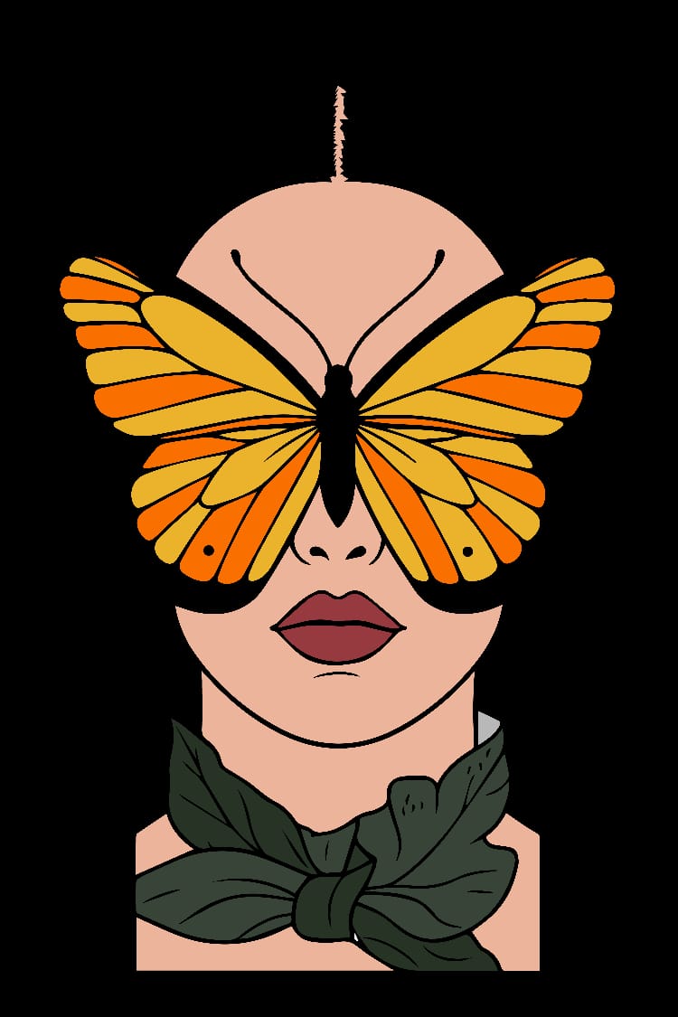 ⭐ Butterfly Muse DTF Printed
