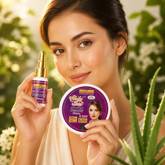 Brightening Beauty Cream by Shibi Gold – 5 Day Glow, Hydration & Skin Repair with Serum