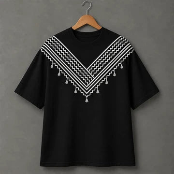 V-Tassel Oversized T-Shirt.