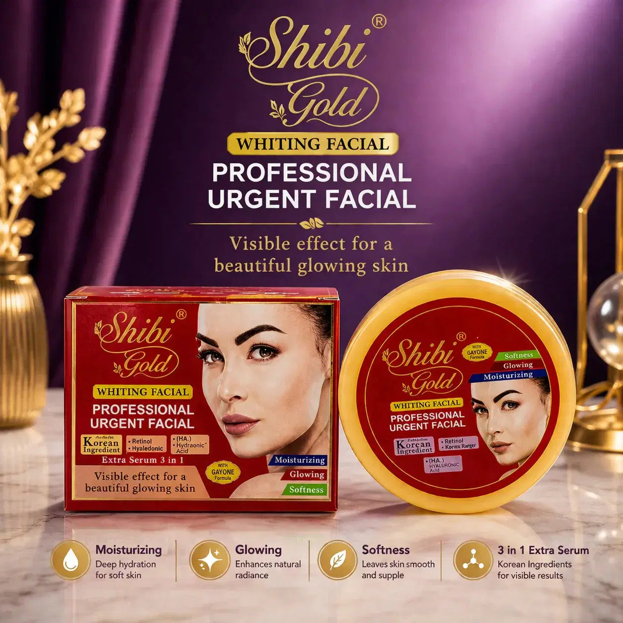 Whitening Facial Cream by Shibi Gold – Instant Glow, Softness & Deep Hydration Skincare