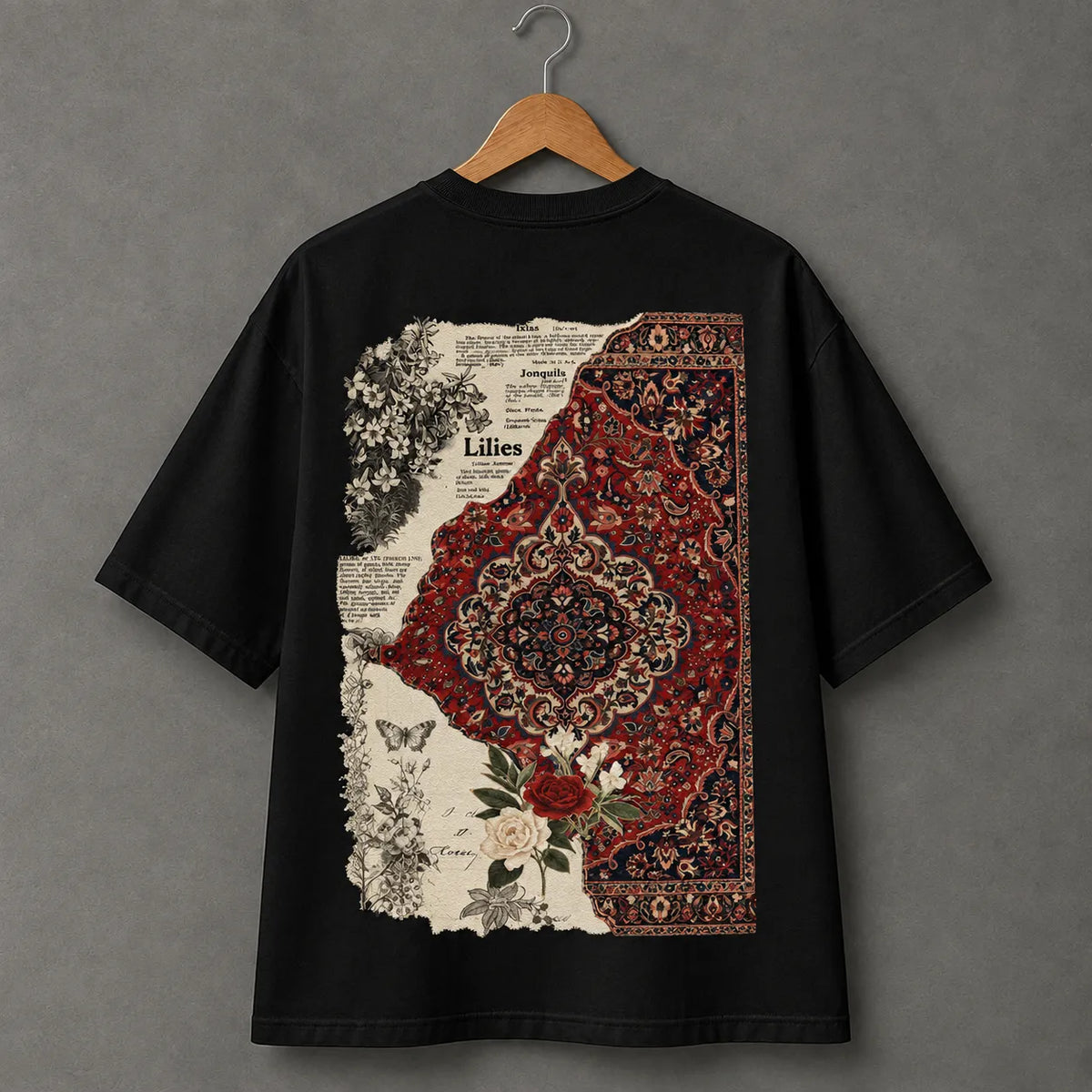 Vintage Botanical Persian Rug T-Shirt