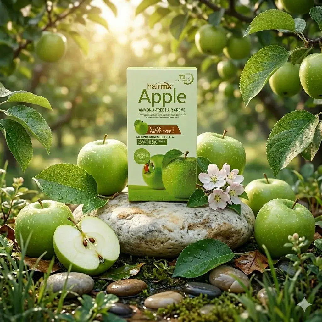 Hairmx Apple Hair Color – Non-Toxic, Lead-Free, Gentle Hair Dye with Natural Apple Extracts
