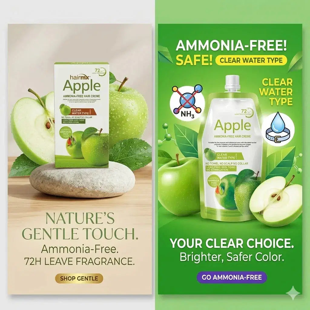 Hairmx Apple Hair Color – Non-Toxic, Lead-Free, Gentle Hair Dye with Natural Apple Extracts