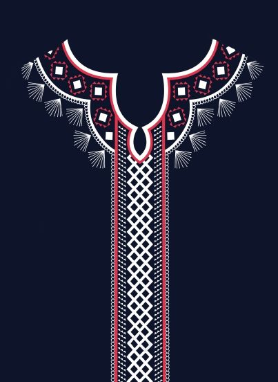 Kurta Neck Graphic Black T-Shirt