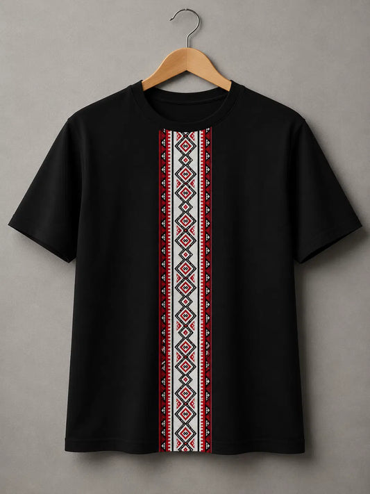 Royal Tribal Strip Shirt