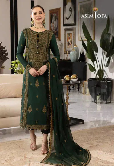 Lawn 3PC Embroidered With Chiffon Embroidered Dupatta-244